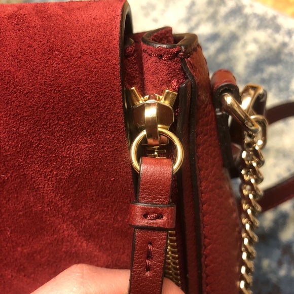 chloe small faye backpack burgundy/wine  NEW - Picture 6 of 8